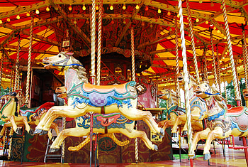 Merry-go-round, Carousel HD wallpaper