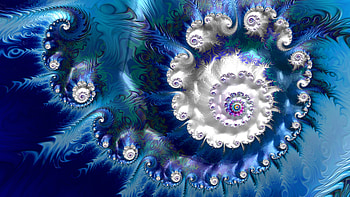 Trippy Psychedelic Fractal, colorful, colors, artistic, blue, white, Abstract, fractal, abstract blue HD wallpaper