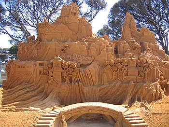 Sand Village, figure, shape, sand, village HD wallpaper