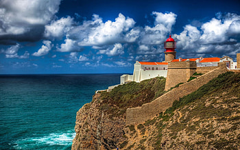 Nature, Rock, Height, Lighthouse, Portugal HD wallpaper