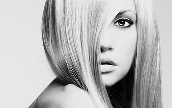 Girl Look, style, black and white, girl, look, hair, beauty, long HD wallpaper