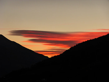 Sky Sunrise Morgenstimmung, sky, sunrise, nature, mountains HD wallpaper