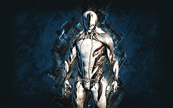 Excalibur, Warframe, blue stone background, Warframe characters, Excalibur Warframe, Excalibur skin, creative art HD wallpaper