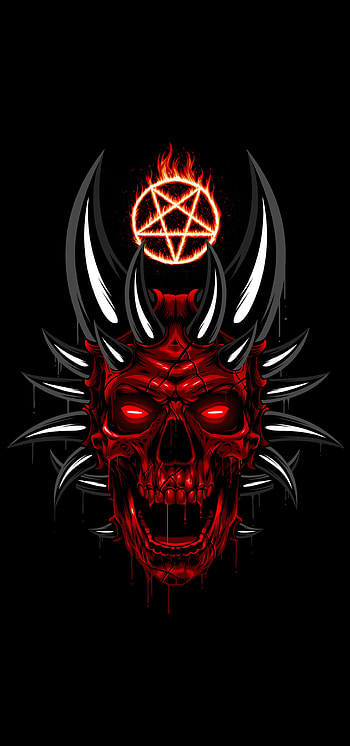 Devil, red, art HD phone wallpaper
