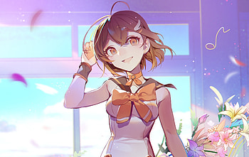 Mood, happy, anime girl, cute, original HD wallpaper