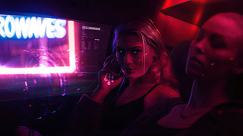 Night Out Cyberpunk Girls , cyberpunk, scifi, artist, artwork, digital-art, artstation HD wallpaper