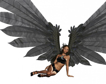 Angel, wings, abstract, fantasy HD wallpaper