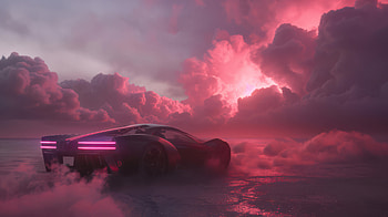 Thunder Race Car, cars, artwork, art, digital-art, ai, deviantart HD wallpaper