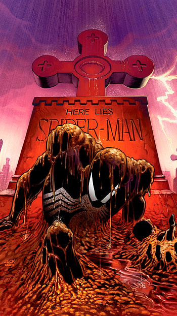 Spiderman last hunt, black spiderman, marvel, venom, spider man, black suit, kravens last hunt, spider-man, last hunt, kraven HD phone wallpaper