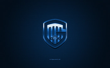 KRC Genk, Belgium football club, Jupiler Pro League, blue logo, blue carbon fiber background, Belgian First Division A, football, Genk, Belgium, KRC Genk logo HD wallpaper