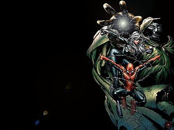 spider man, heroes, cartoon, villans, spiderman, marvel HD wallpaper