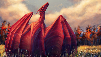 Dragon Opening Wings , dragon, artist, artwork, digital-art, deviantart HD wallpaper