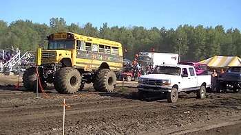 school bus mud truck, school, bus, truck, mud HD wallpaper