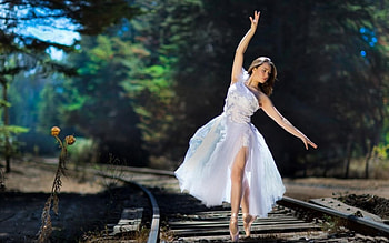 Ballerina dream, girl, white, pretty, ballerina HD wallpaper