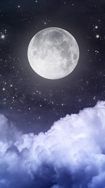 Moon, Night, Clouds HD phone wallpaper