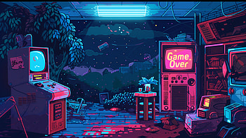 : Retro Arcade Game Over, video game, game over, arcade HD wallpaper