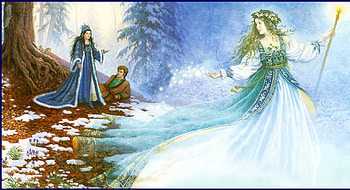 Fairy and Princess, mist, mystic, artwork, man, forest, woman HD wallpaper