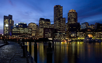 Cities, Rivers, Silence, Loneliness, Urban Landscape, Cityscape, Coziness, Comfort, Boston, Calmness, Tranquillity HD wallpaper