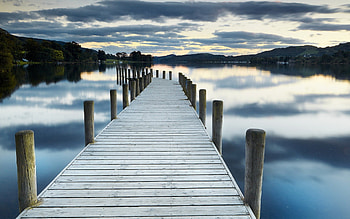 *** View of the lake ***, lakes, sky, nature, water, dark HD wallpaper