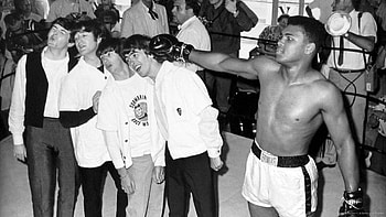 The Beatles With Muhammad Ali for HD wallpaper