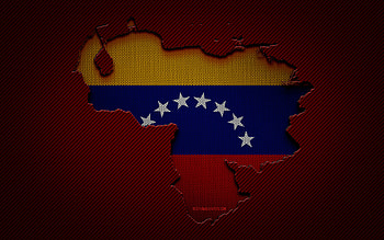 Venezuela map, , South American countries, Venezuelan flag, red carbon background, Venezuela map silhouette, Venezuela flag, South America, Venezuelan map, Venezuela, flag of Venezuela HD wallpaper