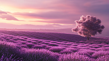 Serene Lavender Fields: A Stunning Ultra, nature, landscape, lavender field HD wallpaper