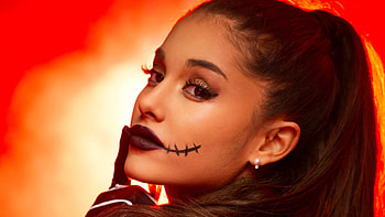 Latina, Ariana Grande, Celebrity, Actress, Brown Eyes, Brunette, Earrings, Makeup, Singer HD wallpaper