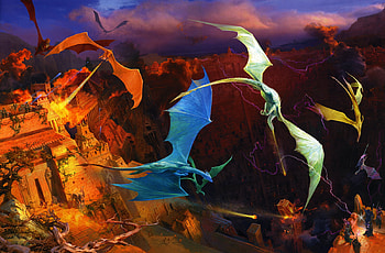 Fantasy Dragon, fantasy, dragon, artist HD wallpaper