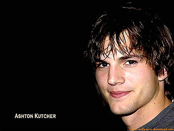 Ashton Kutcher, smile, dark hair, actor, cute, dark eyes, male, hansome HD wallpaper