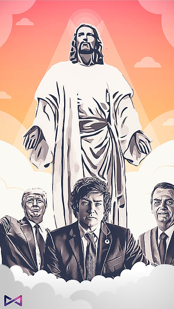 Milei Bolsonaro Trump, Brasil, Javier Milei HD phone wallpaper