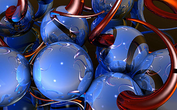 3D, Smooth, Form, Glass, Plexus, Balls, Compound HD wallpaper