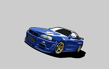 Nissan, Cars, Minimalism, Gt-R, Gtr, Skyline, R34 HD wallpaper