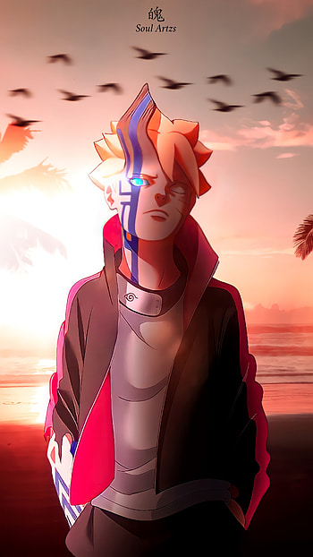 Boruto, cloud, naruto, red, sasuke, animeboy, itachi, beach, anime, anime HD phone wallpaper