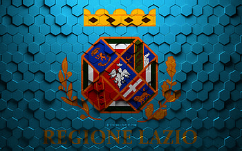 Flag of Lazio, honeycomb art, Lazio hexagons flag, Lazio, 3d hexagons art, Lazio flag HD wallpaper