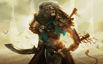 of fantasy cats Fantasy feline warrior HD wallpaper