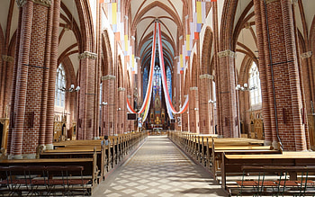 Cathedral, gothic, interior, church HD wallpaper