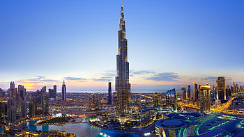 Dubai Skyline, Sunset at Burj Khalifa, , Backiee HD wallpaper