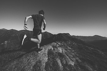 Sports, Mountains, Bw, Chb, Run, Running, Athlete, Sportsman HD wallpaper