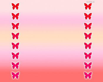 Soft Pastels, pastel pinks, butterflies, stripes, art HD wallpaper