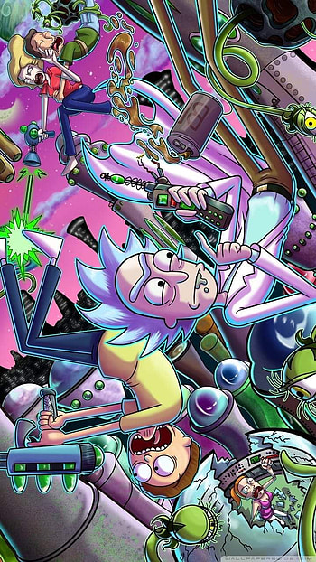 rick and morty, magenta, rick-and-morty, art HD phone wallpaper