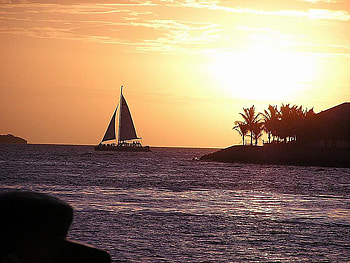 Sunset scenary, light, nature, water, sun, sunset HD wallpaper