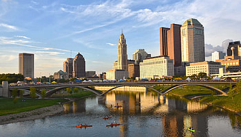 Columbus Skyline, Downtown vibes, Travel destination, Urban exploration HD wallpaper