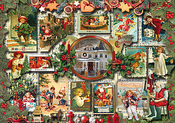 Vintage greetings, craciun, christmas, greetings, collage, vintage HD wallpaper