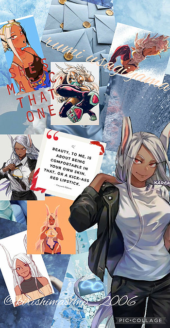 Rumi usagiyama, orange, japanese, blue, mha, bnha, cute, positive quotes, anime HD phone wallpaper