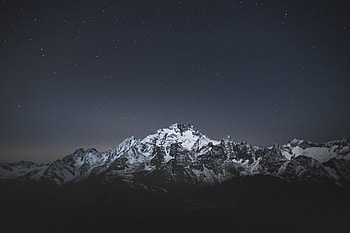 Nature, Night, Mountain, Dark, Starry Sky HD wallpaper