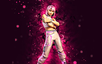 White Harmonizer, , purple neon lights, Fortnite Battle Royale, Fortnite characters, White Harmonizer Skin, Fortnite, White Harmonizer Fortnite HD wallpaper