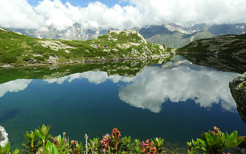 Lake in France, France, national park, mountains, lake HD wallpaper