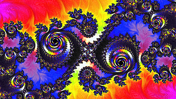 Trippy Psychedelic Fractal, trippy, psychedelic, trance, blue, orange (Color), Abstract, fractal, abstract blue HD wallpaper