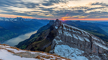 Nature, Mountains, Sun, Snow, Rocks HD wallpaper
