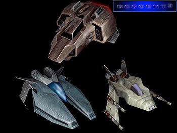 User created of the three ships from Descent3, pyro, video game, pc game, flight, space, descent, spaceship HD wallpaper